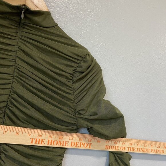 fashion nova womens dress small scrunched bodycon s dark club fitted ci - Picture 10 of 11